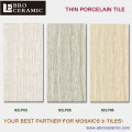 Ebro project use many colors ultra thin big size porcelain travertine tile 600x1200mm 900x1800mm